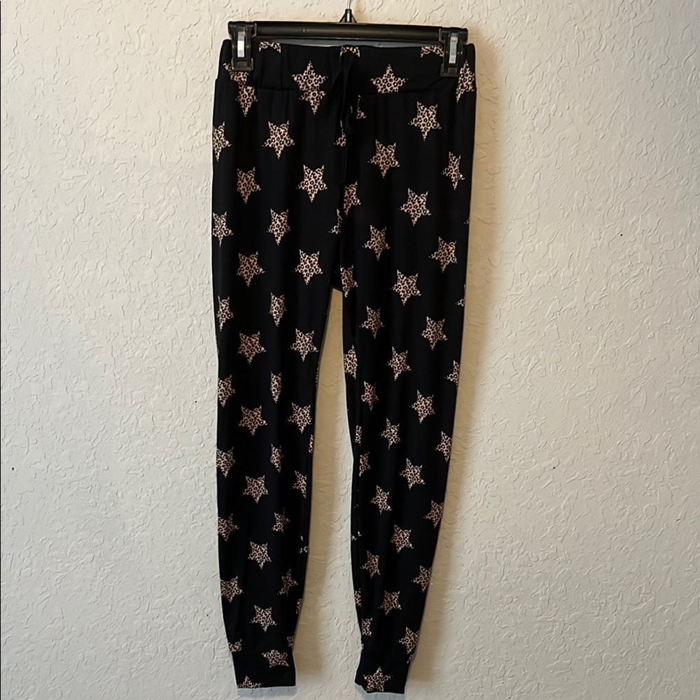 Black Star Patterned Joggers